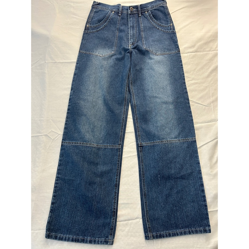 Ignition NYC Vintage Wide Leg‎ Skater Jeans Blue Denim Baggy Y2K Size 29x30